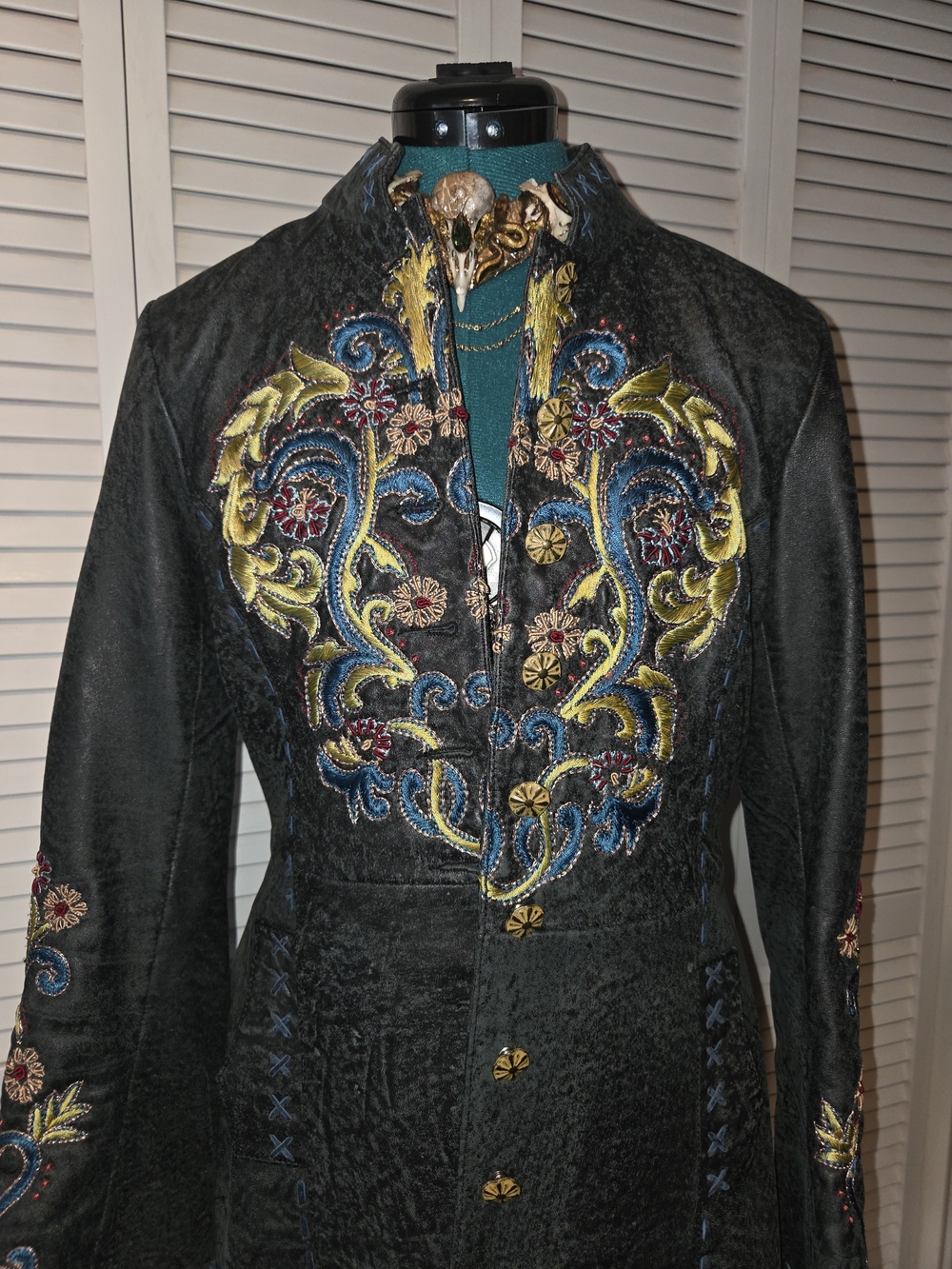 Double D Ranch Embroidered Longline Trench Coat - Picture 3 of 7